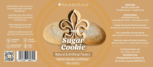 Fleur De Flavor Sugar Cookie Emulsion – Soft-Baked Vanilla Butter Flavor (4 oz)