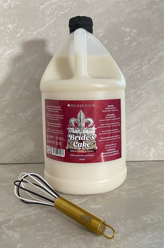 Fleur De Flavor Bride’s Cake Emulsion – Almond, Vanilla, Butter & hints of Citrus for Gourmet Baking (1 gal)
