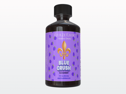 Fleur De Flavor Blue Crush VooDoo Drops – Bold Blue Raspberry Flavoring Oil for Baking, Candy, Beverages & DIY Cosmetics (1 oz)