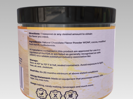 Fleur De Flavor Fairy Dust – Chocolate Flavor Powder (4 oz) – Pure Indulgence in Every Sprinkle!
