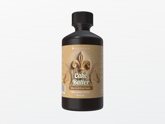 Fleur De Flavor Cake Batter Emulsion – Sweet, Buttery Vanilla Cake Flavor for Baking, Frosting, Ice Cream & Beverages (4 oz)