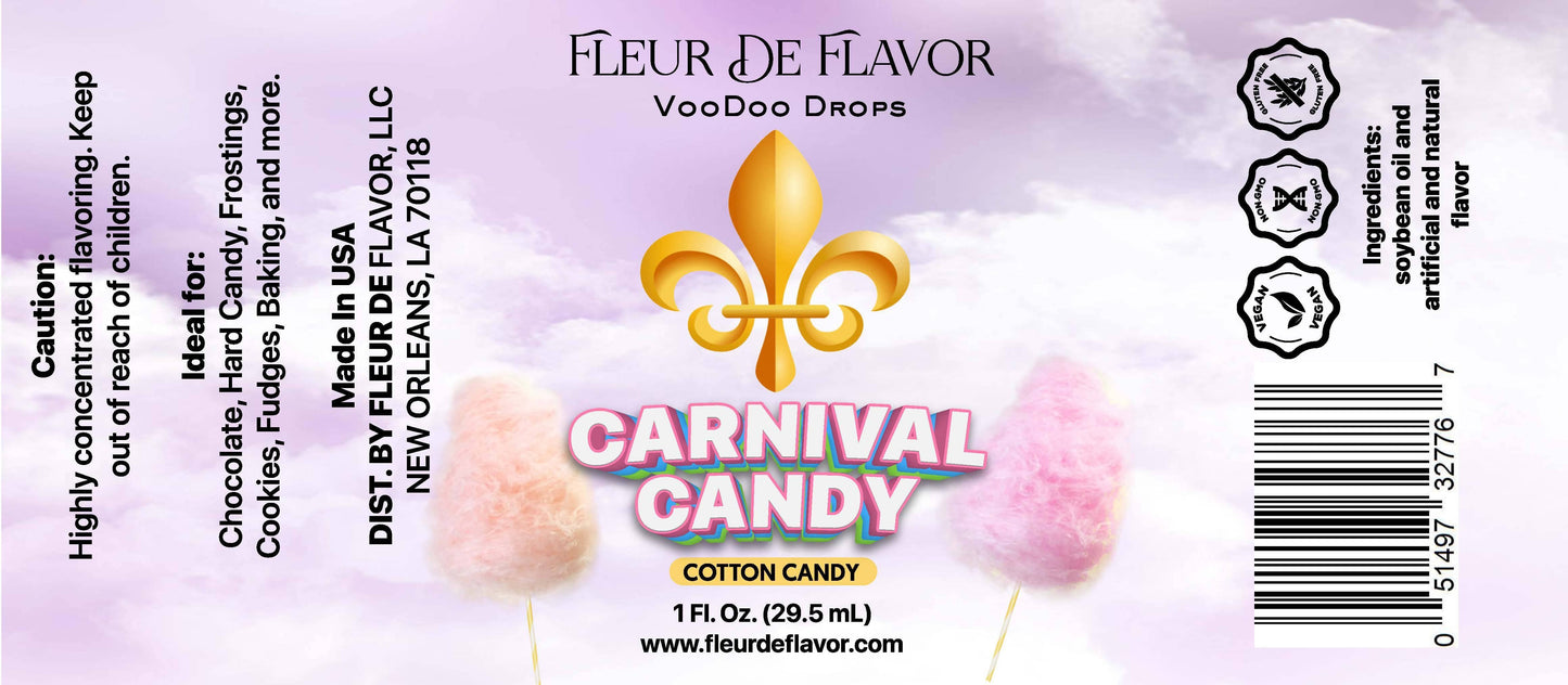 Fleur De Flavor Carnival Candy VooDoo Drops – Cotton Candy Flavoring Oil (1 oz)