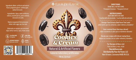 Fleur De Flavor Cookies & Cream Emulsion – Oreo-Inspired Flavor (4 oz)