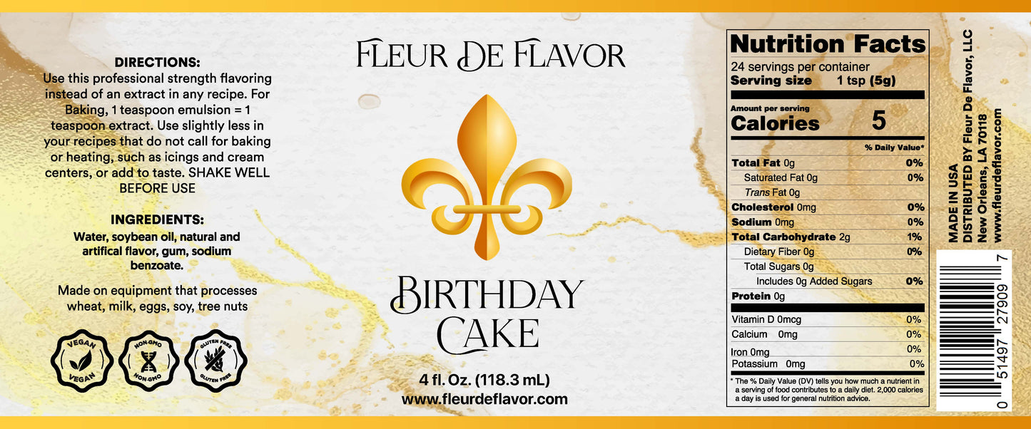 Fleur De Flavor Birthday Cake Flavor