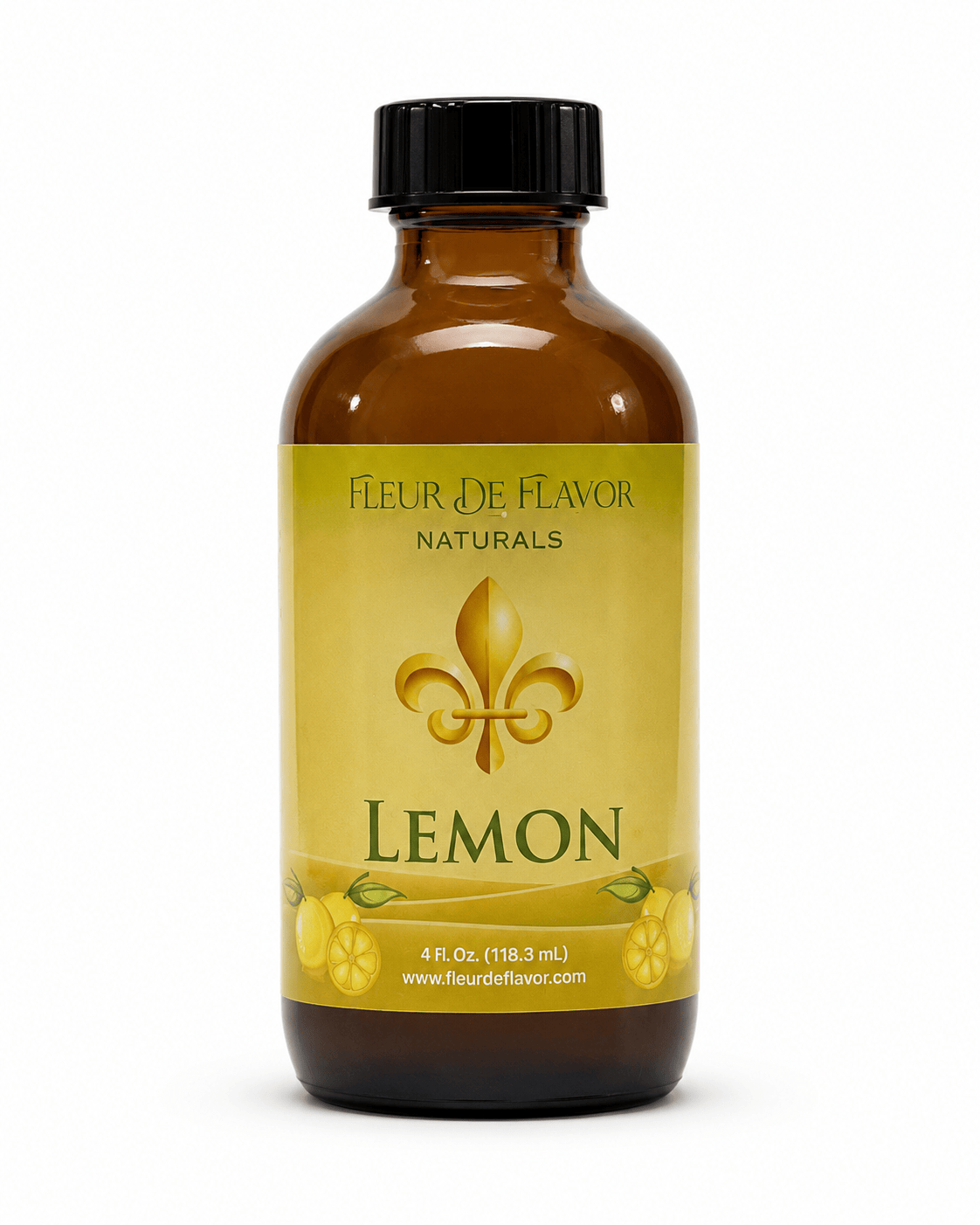 Fleur De Flavor Natural WONF Lemon Emulsion – Bright, Fresh Lemon Flavor for Baking, Frosting & Beverages (4 oz)