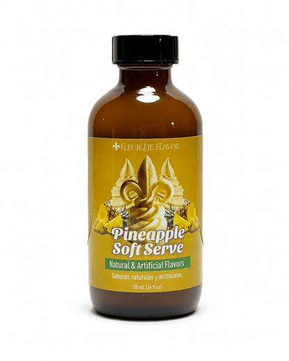 Fleur De Flavor Pineapple Soft Serve Emulsion – Creamy Tropical Flavor (4 oz)