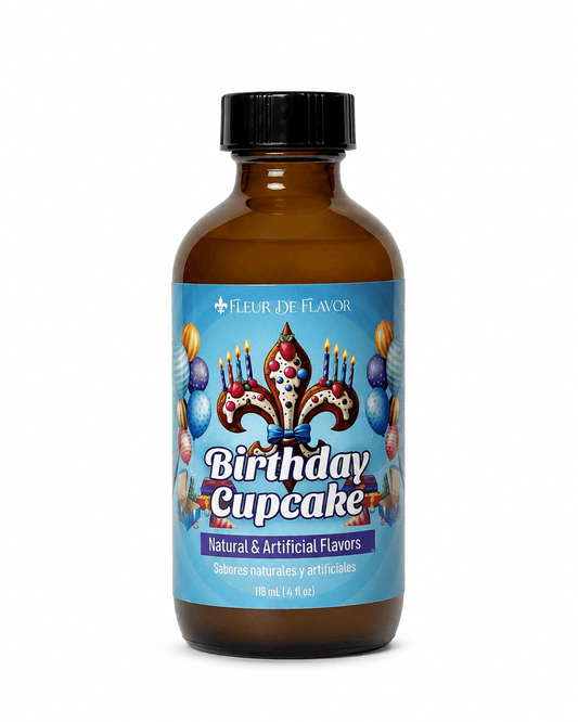 Fleur De Flavor Birthday Cupcake Emulsion – Sweet, Funfetti-Inspired Vanilla Cake Flavor (4 oz)