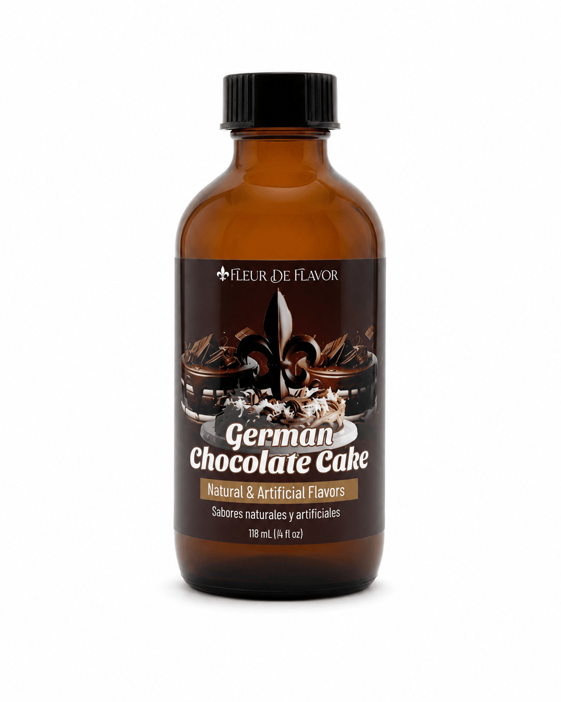 Fleur De Flavor German Chocolate Cake Emulsion – Chocolate & Coconut Flavor (4 oz)