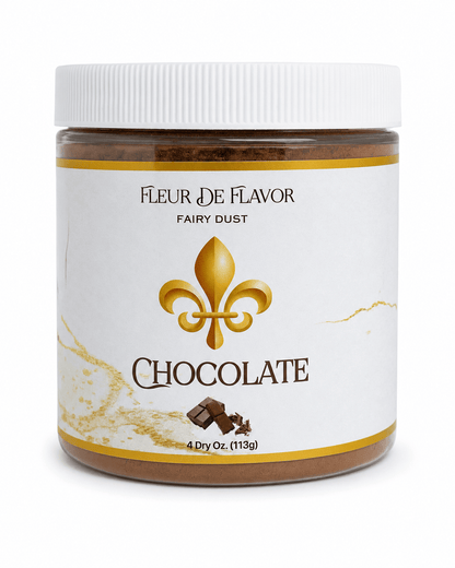 Fleur De Flavor Fairy Dust – Chocolate Flavor Powder (4 oz) – Pure Indulgence in Every Sprinkle!