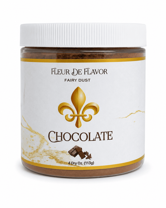 Fleur De Flavor Fairy Dust – Chocolate Flavor Powder (4 oz) – Pure Indulgence in Every Sprinkle!