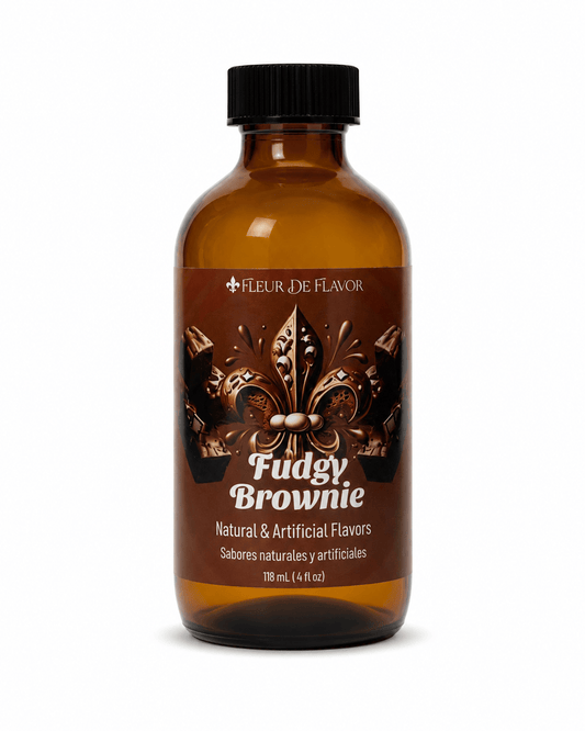 Fleur De Flavor Fudgy Brownie Emulsion – Rich Chocolate Flavor (4 oz)