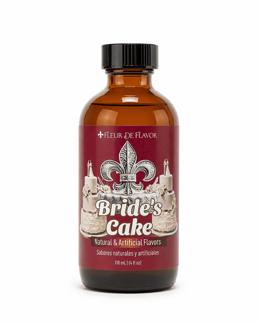 Fleur De Flavor Bride’s Cake Emulsion – Almond, Vanilla, Butter & hints of Citrus for Gourmet Baking (4 oz)