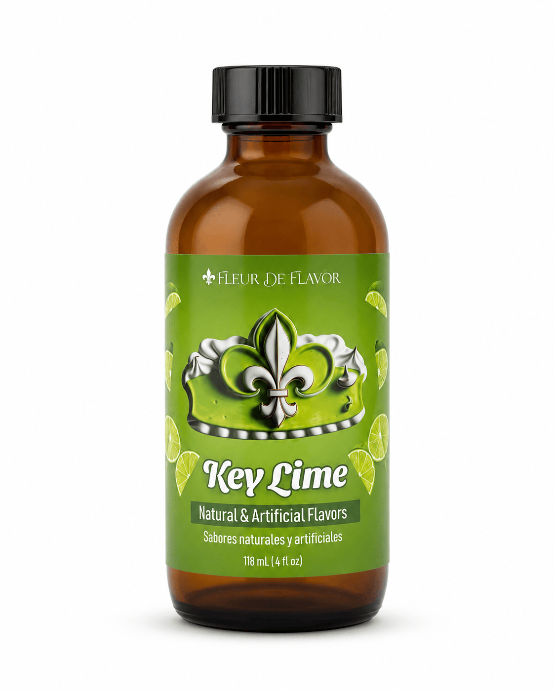 Fleur De Flavor Key Lime Emulsion – Bright, Tangy Citrus Flavor for Baking, Frosting, Ice Cream & Beverages (4 oz)