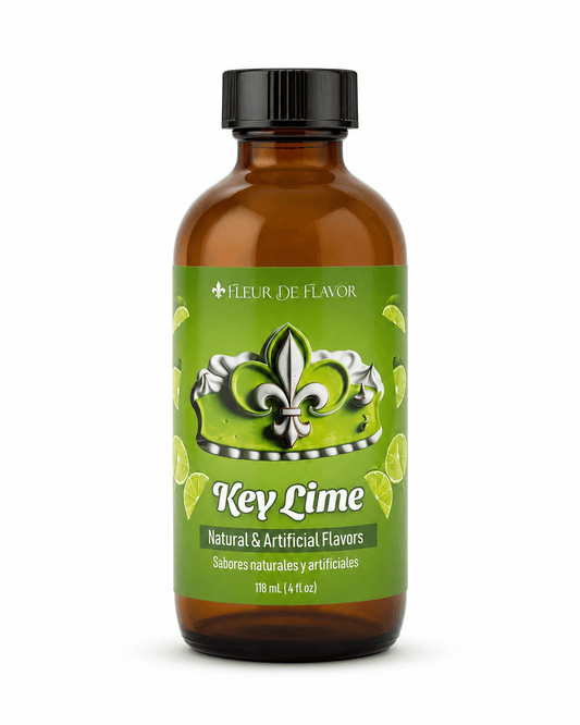 Fleur De Flavor Key Lime Emulsion – Bright, Tangy Citrus Flavor for Baking, Frosting, Ice Cream & Beverages (4 oz)