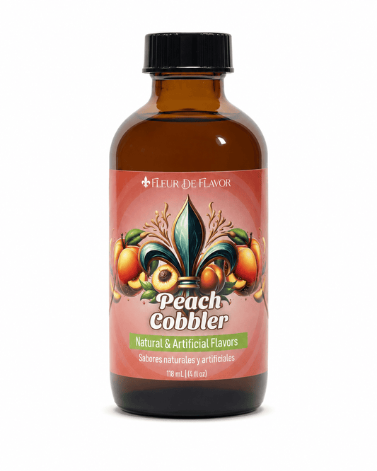 Fleur De Flavor Peach Cobbler Emulsion – Sweet Baked Peach Flavor (4 oz)