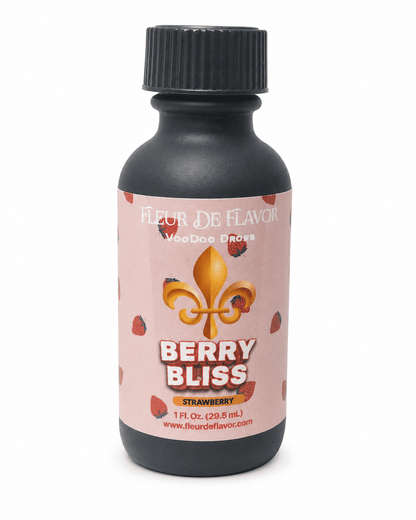 Fleur De Flavor Berry Bliss VooDoo Drops – Sweet, Juicy Strawberry Flavoring Oil for Baking, Candy, Beverages & DIY Cosmetics (1 oz)