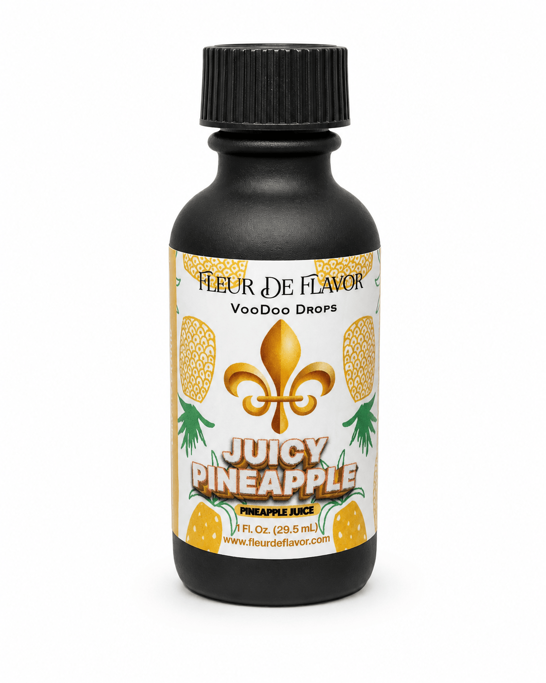 Fleur De Flavor Juicy Pineapple VooDoo Drops – Sweet, Tropical Pineapple Flavoring Oil for Baking, Candy, Beverages & DIY Cosmetics (1 oz)