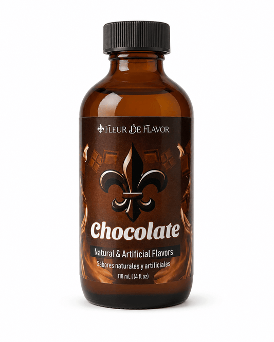Fleur De Flavor Chocolate Emulsion – Decadent, Rich Cocoa Flavor for Baking & Beverages (4 oz)