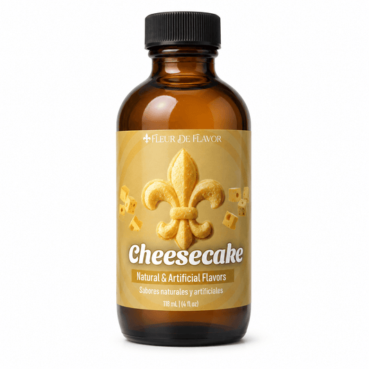 Fleur De Flavor Cheesecake Flavor Emulsion – Creamy New York Cheesecake-Inspired Flavoring for Baking, Beverages & More (4 oz)