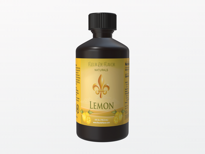 Fleur De Flavor Natural Lemon Emulsion – Bright, Fresh Lemon Flavor for Baking, Frosting & Beverages (4 oz)
