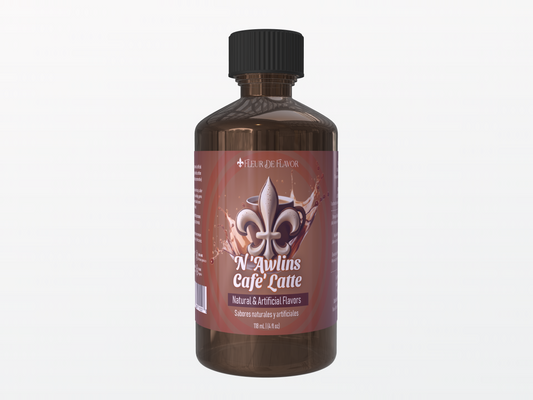 Fleur De Flavor N’Awlins Café Latte Flavor Emulsion – New Orleans Coffeehouse-Inspired Flavor for Baking, Beverages & Desserts (4 oz)