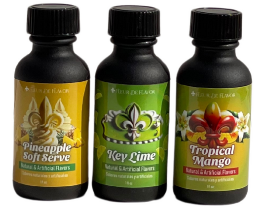 Tropical Treats Collection – Pineapple Soft Serve, Key Lime & Tropical Mango (1 oz Emulsion Trio)
