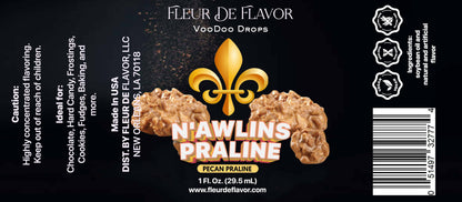 Fleur De Flavor N’Awlins Praline VooDoo Drops – Pecan Praline Flavoring Oil (1 oz)